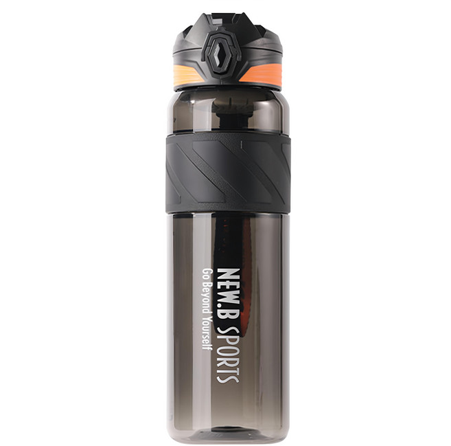 UPSTYLE 星耀運動水杯 附直飲帶茶隔 + 吸管, 星雲黑, 1000ml, 1個