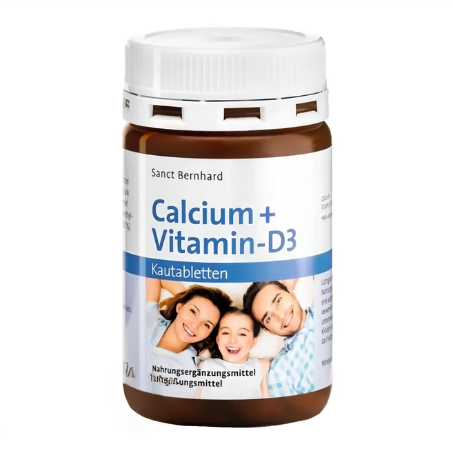 Sanct Bernhard 聖伯納德 百年草本 兒童鈣+D3咀嚼錠 150顆 德國原裝進口, 1罐