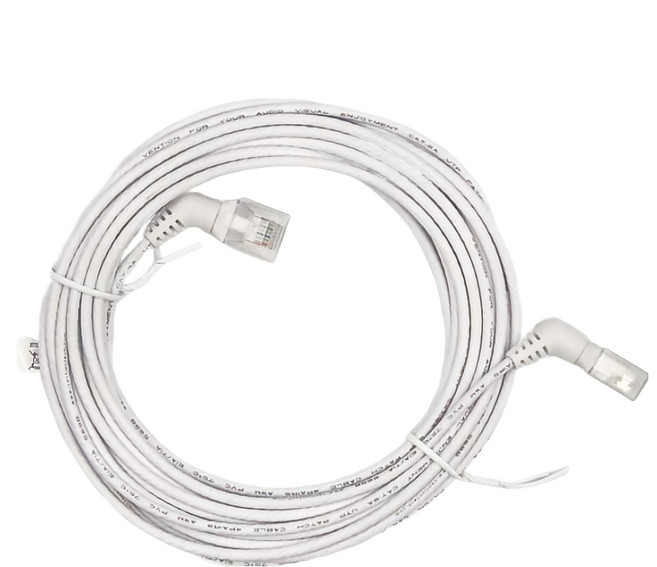 VEnTIOn 威迅 IBO系列 CAT6A 超六類雙彎頭可旋轉纖細高速網路線, 白色, 1條, 5m