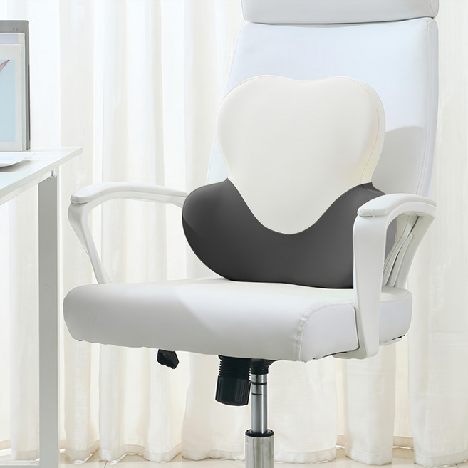 Mini嚴選 太空記憶棉辦公室靠墊/汽車靠腰墊 CN0424-DG, 深灰色