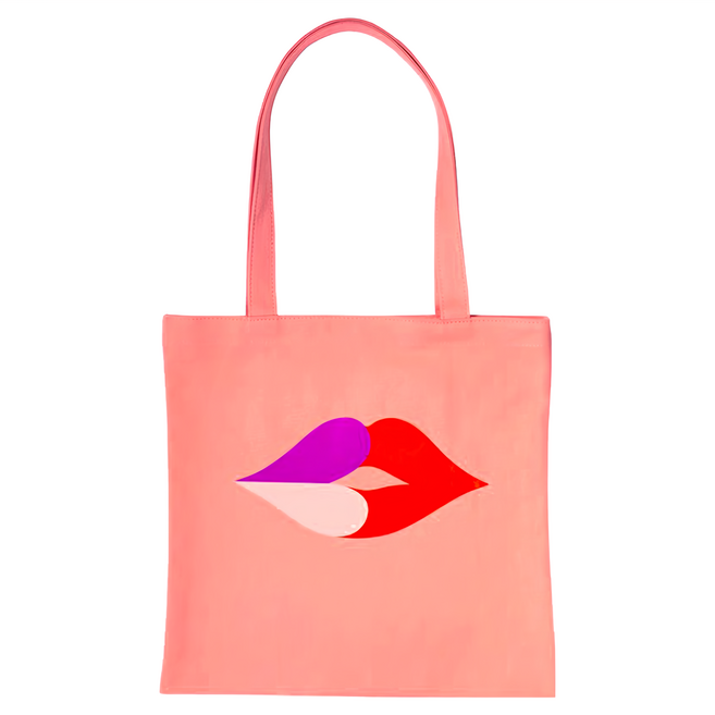 Kate Spade 唇唇欲動帆布袋 產品重量：200g