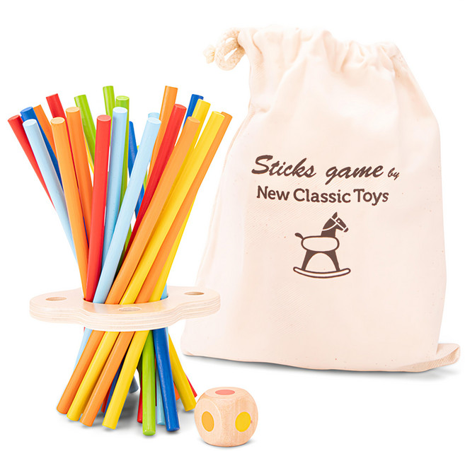 woet New Classic Toys Pick Up Sticks 平衡抽抽棒遊戲, 1組, 平衡抽抽棒 多色