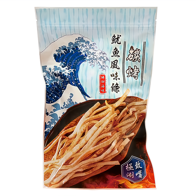 臻御行 碳烤魷魚風味條, 200g, 1個