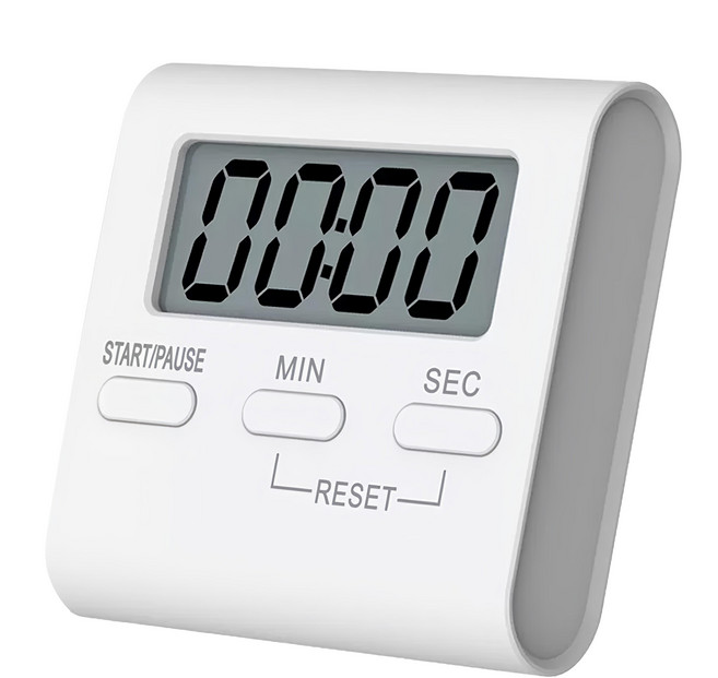 Time Leisure 迷你口袋磁吸式烘焙料理倒數/正計時器, 1個, 白色