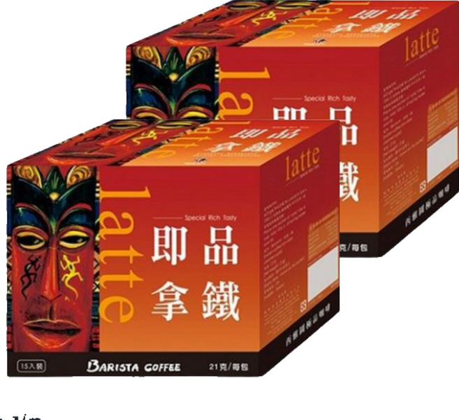 BARISTA COFFEE 西雅圖 即品拿鐵, 21g, 15包, 2盒
