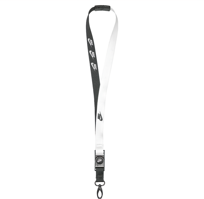 NIKE PREMIUM NSW 可拆式識別證帶 小LOGO N1004565010NS, 黑白色, 1個