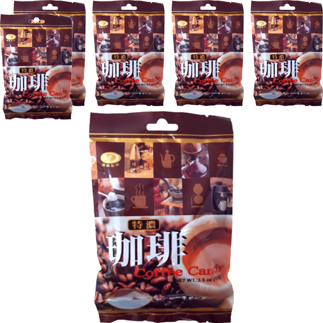 綠得製菓 特濃咖啡糖, 100g, 6袋