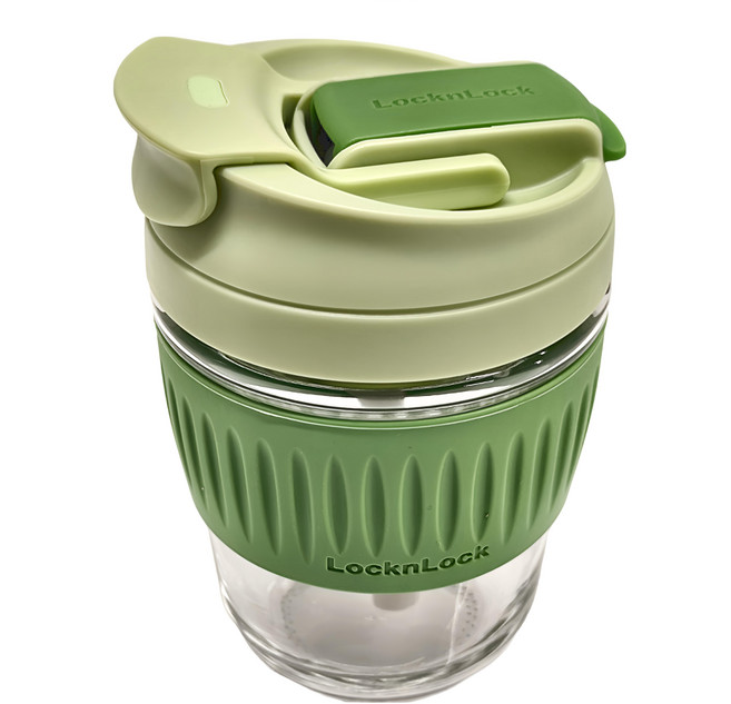 LocknLock 樂扣樂扣 手持玻璃杯, 綠色, 350ml, 1個