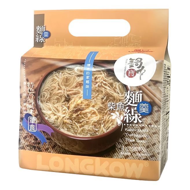 龍口 鍋中寶柴魚麵線羹 72g, 4包