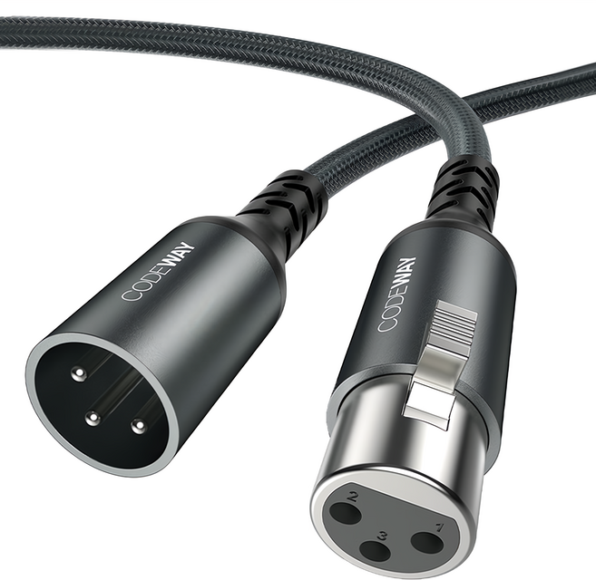 CODEWAY XLR 卡農麥克風線 專業音響傳輸線 15m, 單一商品, 1條