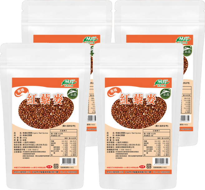 茂格生機 有機紅藜麥, 300g, 4包