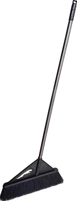 德利生活 庭院大掃把 137 x 53cm 戶外清潔 掃地, 1支, 黑色