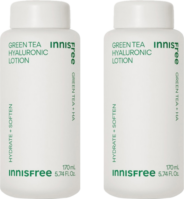 INNISFREE 台灣公司貨 綠茶玻尿酸保濕調理乳, 170ml, 2瓶