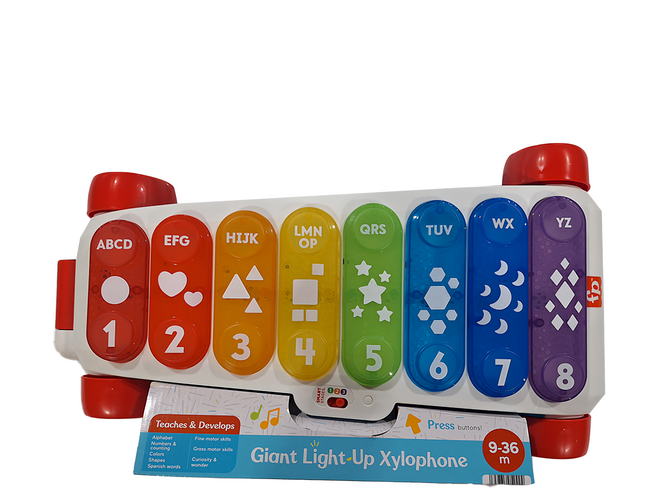 fisher-price 費雪 巨型拉著走鐵琴, Multicolor, 1盒