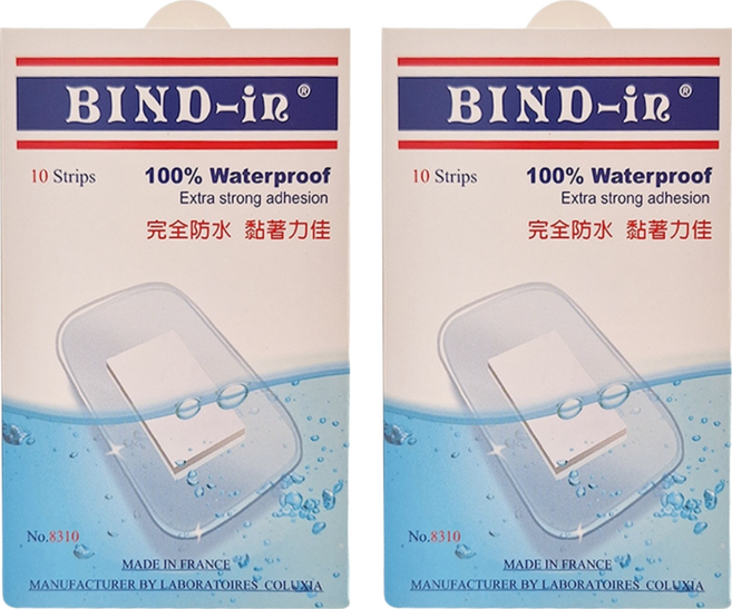 BIND-in 絆多 那柏瑞特可盧雅 100%防水膠布 大片型, 10片, 2盒