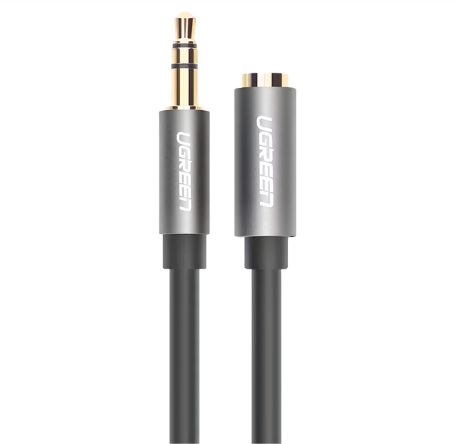 UGREEN 綠聯 3.5mm音源延長線 1m, AV118, 黑色, 1條