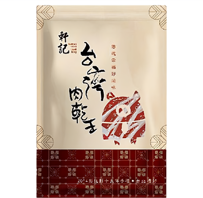 Taiwan dried meat king 軒記 台灣肉乾王 真空系 蒜味岩燒豬肉條, 180g, 1包