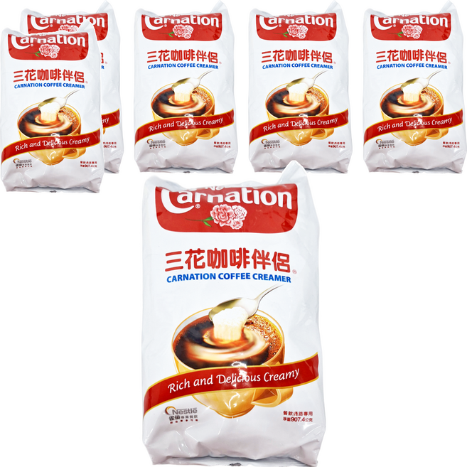 Carnation 三花 咖啡伴侶奶精粉, 907.4g, 1入, 6包