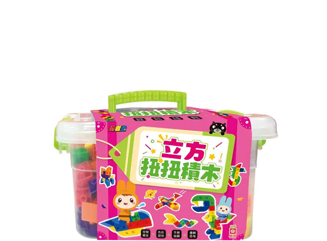 幼福 忍者兔 立方扭扭積木 800g, 多色, 1盒