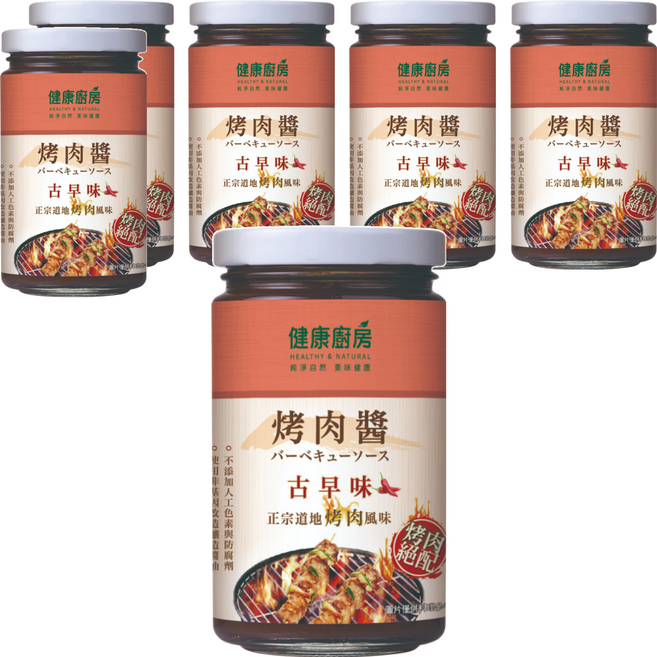 健康廚房 古早味烤肉醬, 250g, 6罐