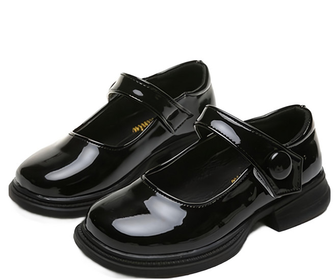 Lulushu 女童款單扣瑪莉珍皮鞋