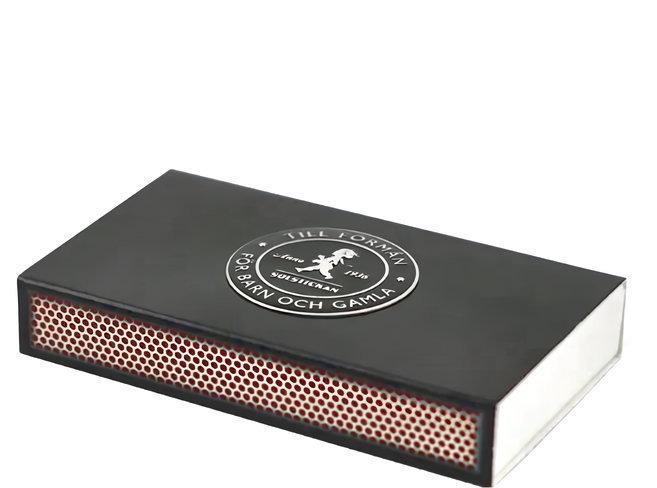 SOLSTICKAN 火柴盒, 黑色, 1盒