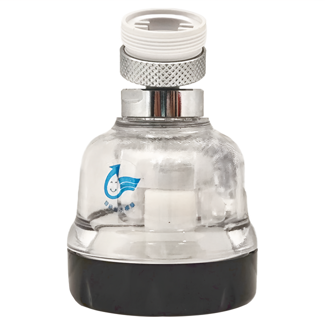Water More 水摩爾 360度浴室廚房三段增壓噴灑頭, 透明色, 2個