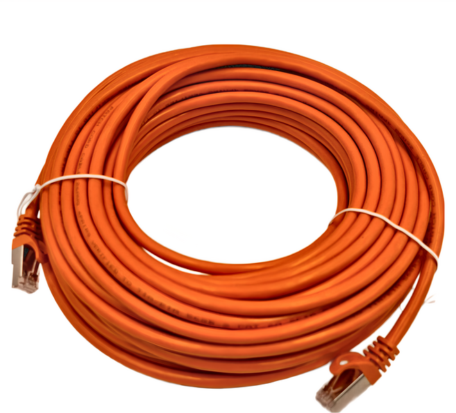 POLYWELL 寶利威爾 CAT6A 高速網路線 10Gbps RJ45 福祿克認證 PW15-W58-K200, 20m, 橘色, 1條