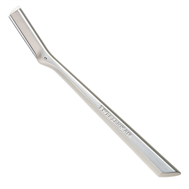 TWEEZERMAN 不鏽鋼專業剃刀 Facial Razor, 銀色, 1支