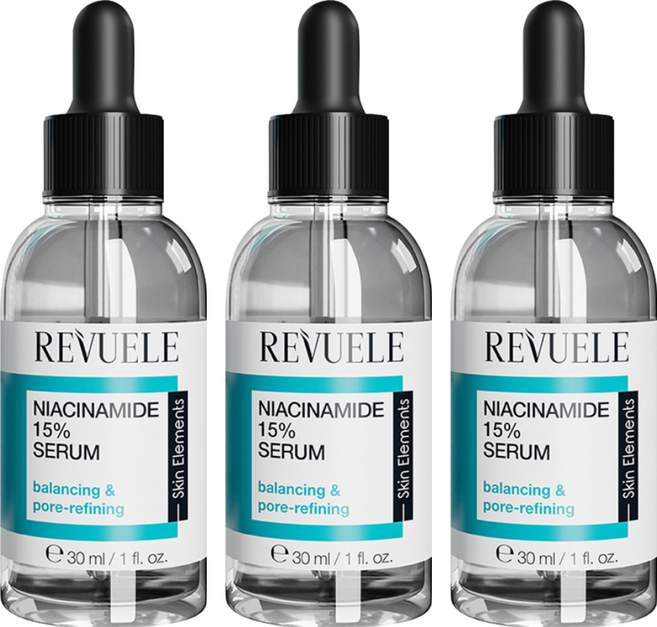 REVUELE 菸鹼醯胺15%細膚安瓶精華 平衡毛孔, 30ml, 3瓶