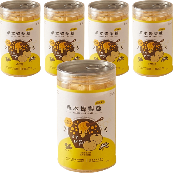 Love Nature Simple Life 依琦匠子 草本蜂梨糖 原味, 500g, 5罐