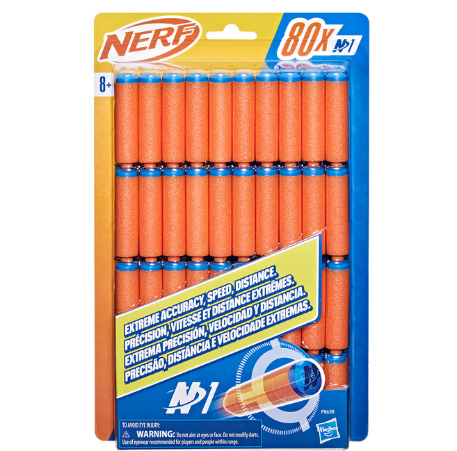 Hasbro 孩之寶 NERF 樂活打擊 N系列 彈鏢 80個, 橘色, 1組