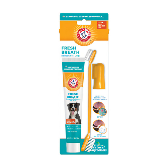 ARM&HAMMER 犬用3合1潔牙套組 深潔, 1組, 67.5g