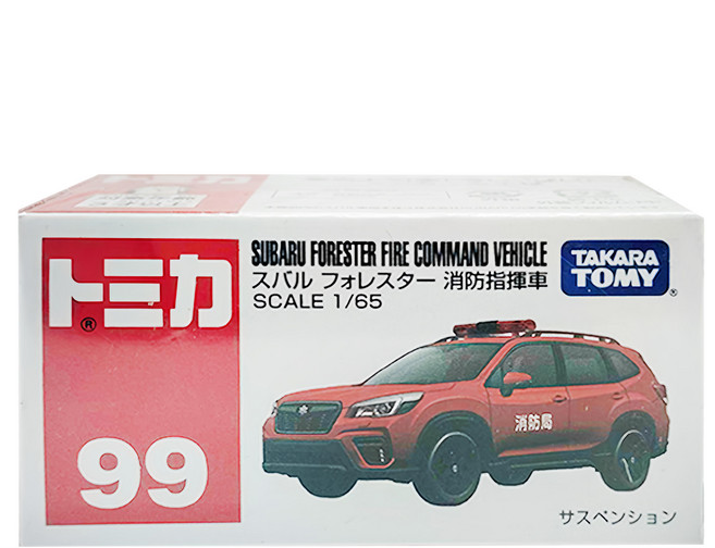 Tomica 多美 速霸陸Forester 消防車 #099, Fire Engine Red, 1個