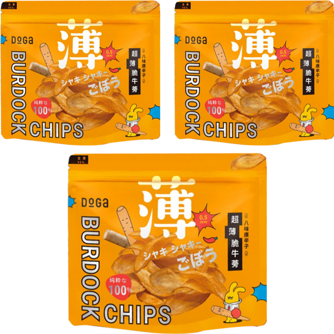 DoGa 杜甲 超薄脆牛蒡 八味唐辛子, 80g, 3包