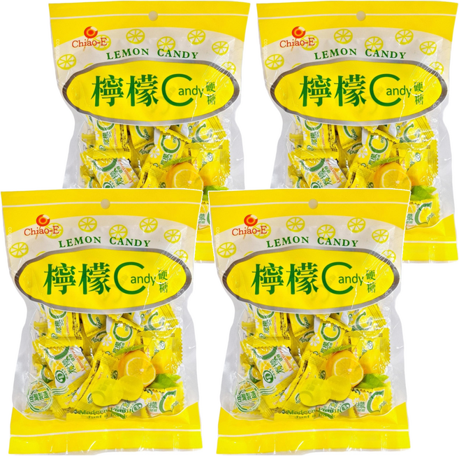 Chiao-E 巧益 檸檬Candy硬糖, 140g, 4袋