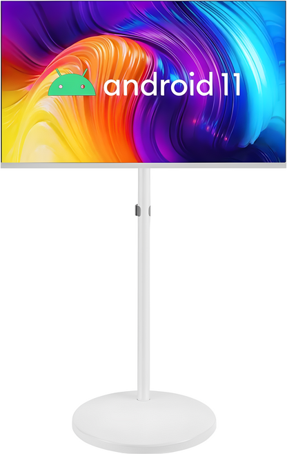 무빙큐빅스 스마트 27인치 삼탠바이미 (화이트) SET 이동식 tv 거치대 스탠바이미 고객자가설치, CX27GBX11(화이트), 스탠드형, 고객직접설치