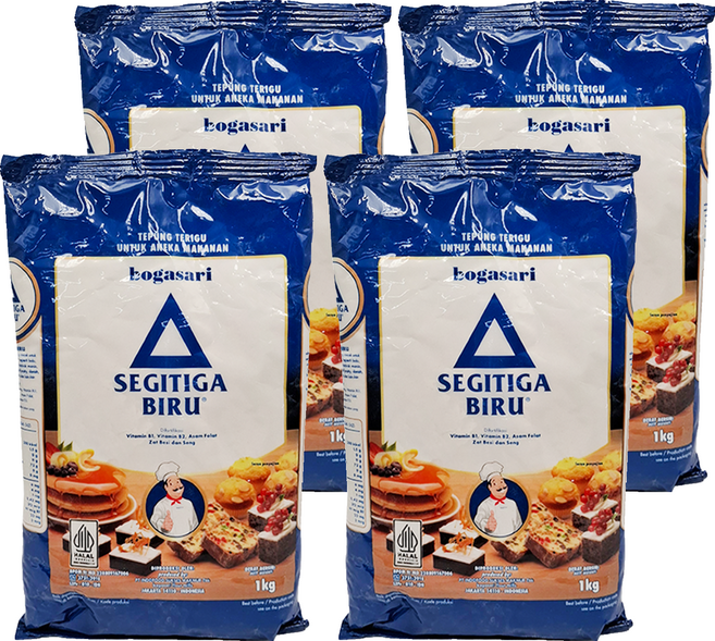 Indofood 小麥麵粉 SEGITIGA BIRU Tepung Terigu, 1kg, 4包