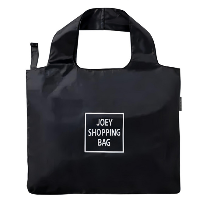 E.City 超大容量寬肩帶可折疊環保購物袋 黑色 100g 承重力約10kg