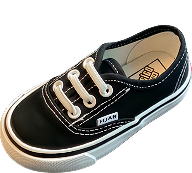 JOYMULTI 兒童縫線三線素色帆布鞋