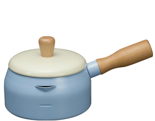 SILWA 西華 時尚木柄牛奶鍋 ESW-014SDB, 14cm, 藍色, 1個