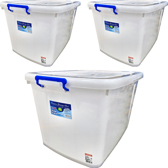 KEYWAY 聯府 多用途整理箱 130L, 透明色, 3個