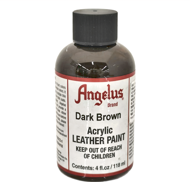 美國 Angelus 水性皮革顏料 720-04-018 018 暗棕 DARKBROWN 118ml