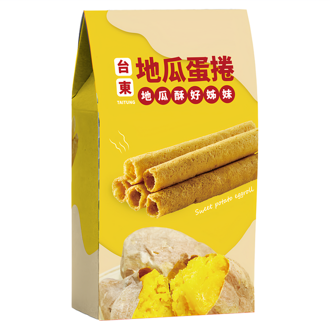 Xinhua 信華 地瓜蛋捲 4包, 144g, 1盒