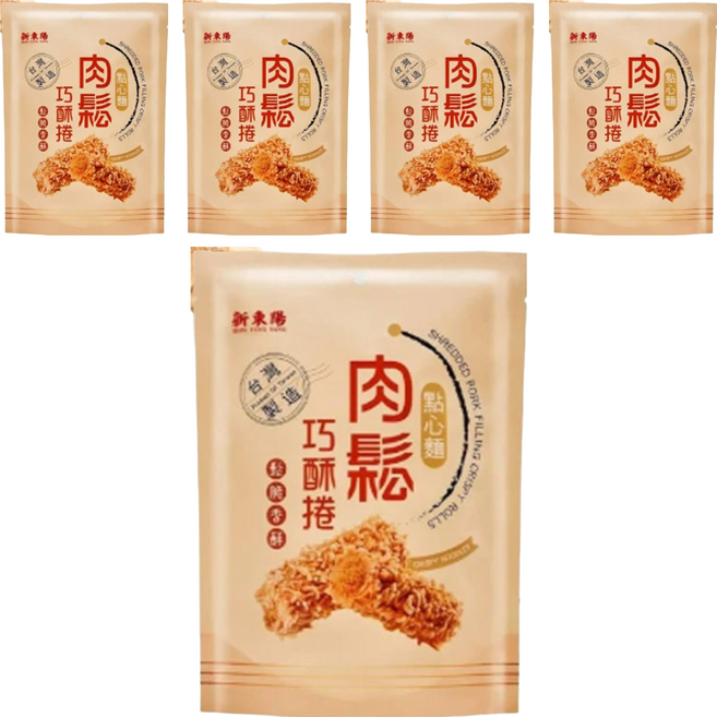 新東陽 肉鬆巧酥捲 點心麵, 130g, 5袋