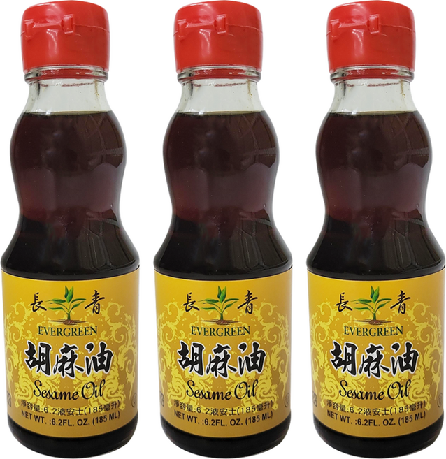 EVERGREEN 長青 胡麻油, 185ml, 4瓶