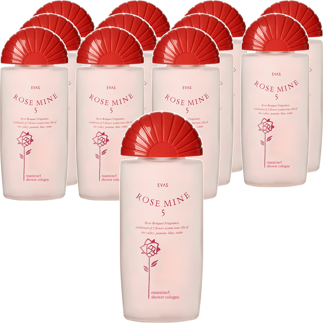 EVAS Rose Mine5 玫瑰香體露, 12瓶, 185ml
