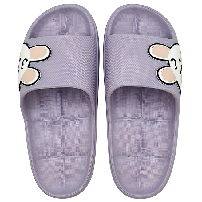 WUWU 可愛動物厚底拖鞋, 26, 紫色, 1雙
