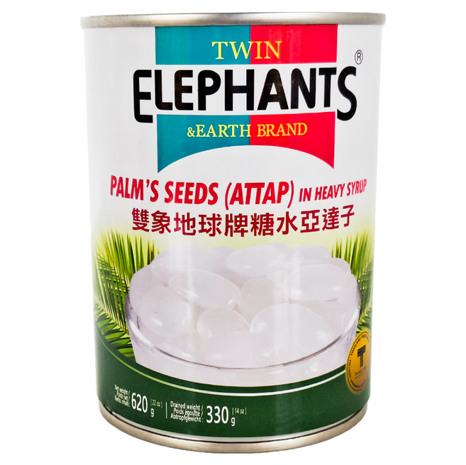 TWIN ELEPHANTS 雙象地球牌 糖水亞達子, 620g, 1罐
