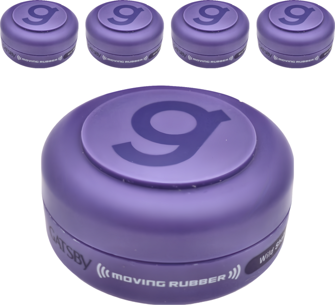 GATSBY 台灣公司貨 MOVING RUBBER 狂野塑型髮蠟 攜帶型, 15g, 5罐